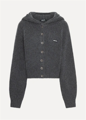 Kami knit boxy hoodie Gray Pinstripe ROTATE